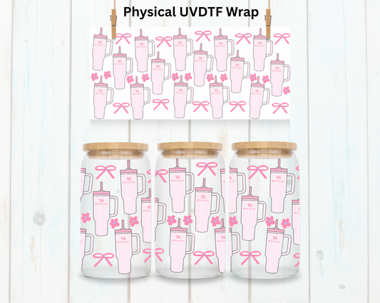 Coquette Pink Tumbler - 16 oz / 20 oz Libby UV DTF