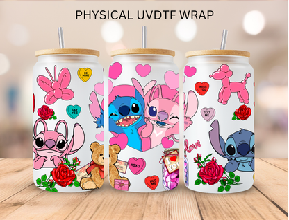 Valentines Blue Alien Couple Collection - 16 oz / 20 oz Libby UV DTF