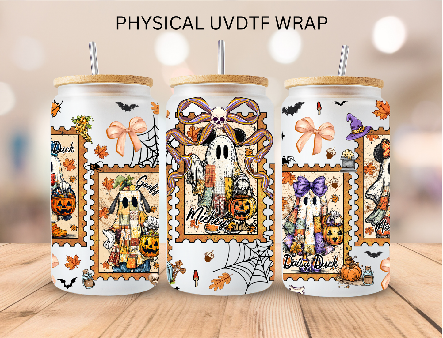 Halloween Ghosts Portraits - 16 oz / 20 oz Libby UV DTF Wrap