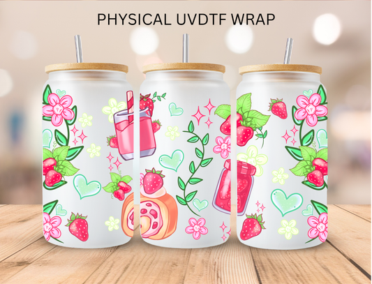 Strawberry Juice And Jam - 16 oz / 20 oz Libby UV DTF