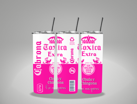Corona Pink - 20oz Skinny Tumbler Wrap