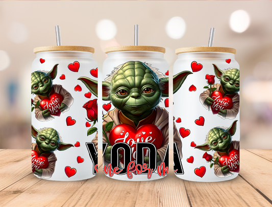 Valentines Yoda One For Me - Libby UV DTF Wrap EXCLUSIVE DESIGNED