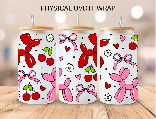 Valentines Balloon Dogs - 16 oz / 20 oz Libby UV DTF