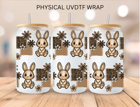 Easter Bunny Checkered - 16 oz / 20 oz Libby UV DTF