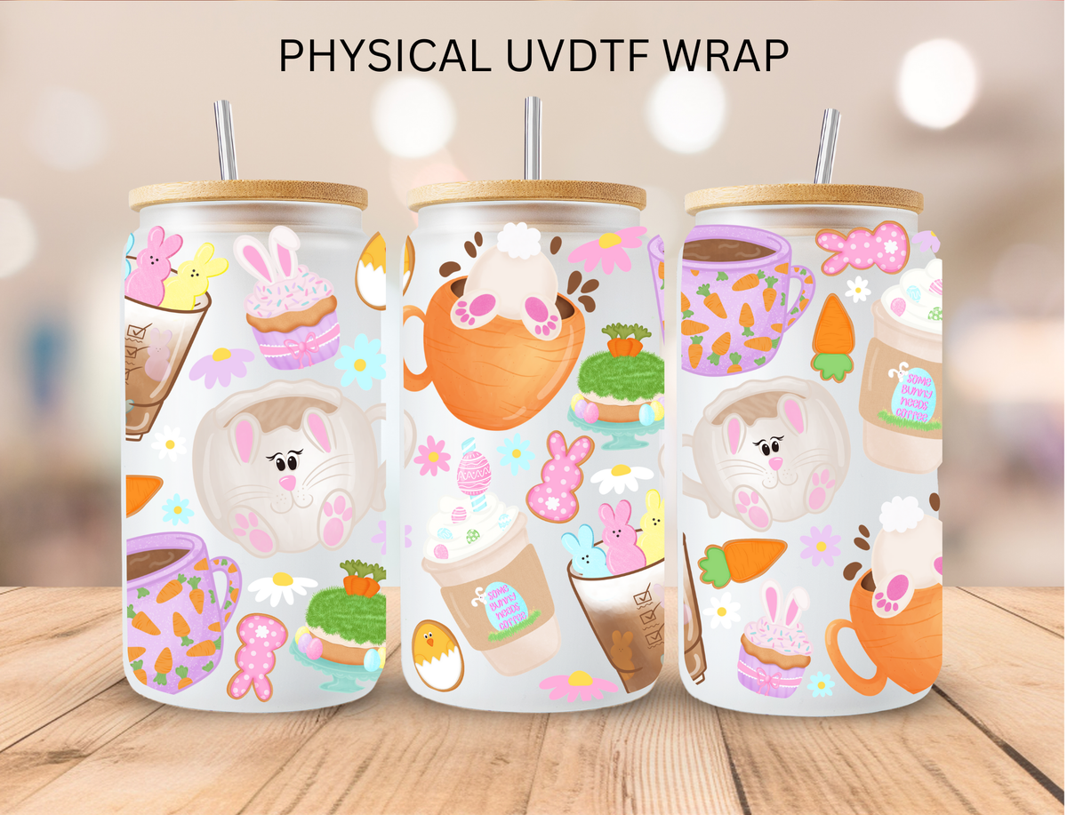 Easter Watercolor - 16 oz / 20 oz Libby UV DTF