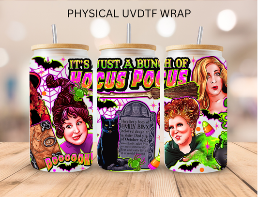 Halloween Just A Bunch Of Hocus - 16 oz / 20 oz Libby UV DTF Wrap