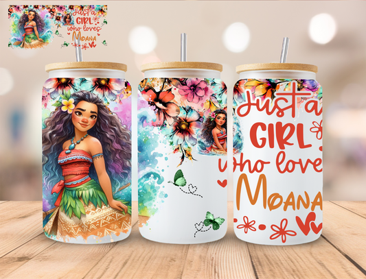 Gril Who Loves Voyager Princess - 16 oz / 20 oz Libby UV DTF Wrap