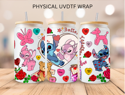 Valentines Blue Alien Couple Collection - 16 oz / 20 oz Libby UV DTF