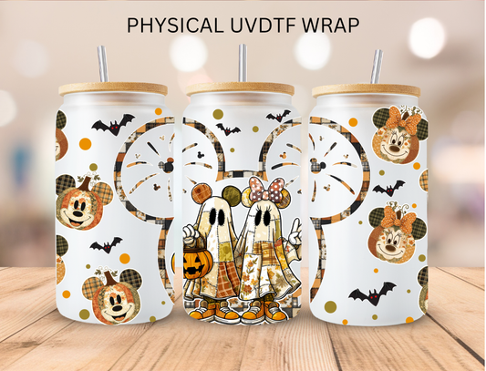 Halloween Ghost Mouses - 16 oz / 20 oz Libby UV DTF Wrap