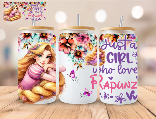 Gril Who Loves Frying Pan Princess - 16 oz / 20 oz Libby UV DTF Wrap