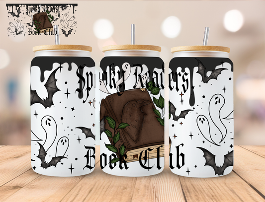 Bookish Drip Spooky Readers Book Club - 16 oz / 20 oz Libby UV DTF Wrap