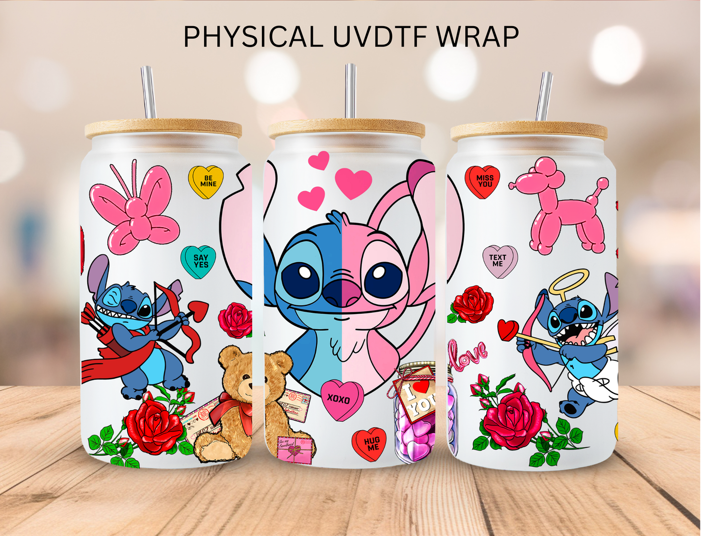 Valentines Blue Alien Couple Collection - 16 oz / 20 oz Libby UV DTF