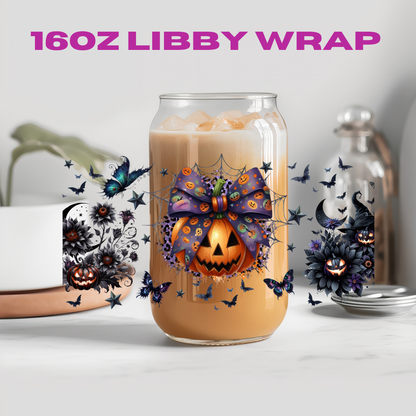 Halloween Spooky Witch Hat Collection - 16 oz / 20 oz Libby UV DTF Wrap