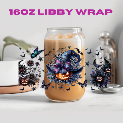 Halloween Spooky Witch Hat Collection - 16 oz / 20 oz Libby UV DTF Wrap
