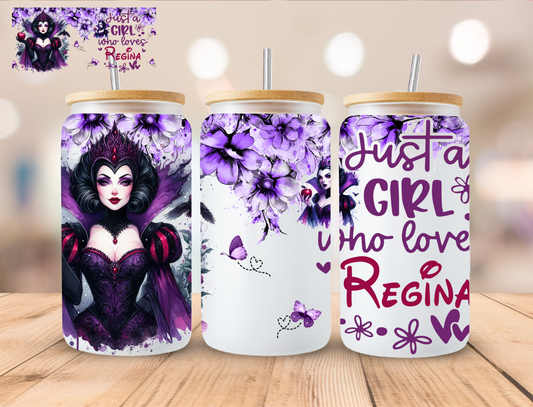 Gril Who Loves Poison Apple Villian - 16 oz / 20 oz Libby UV DTF Wrap