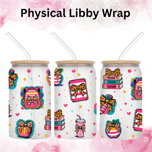 Teacher School Essentials - 16 oz / 20 oz Libby UV DTF