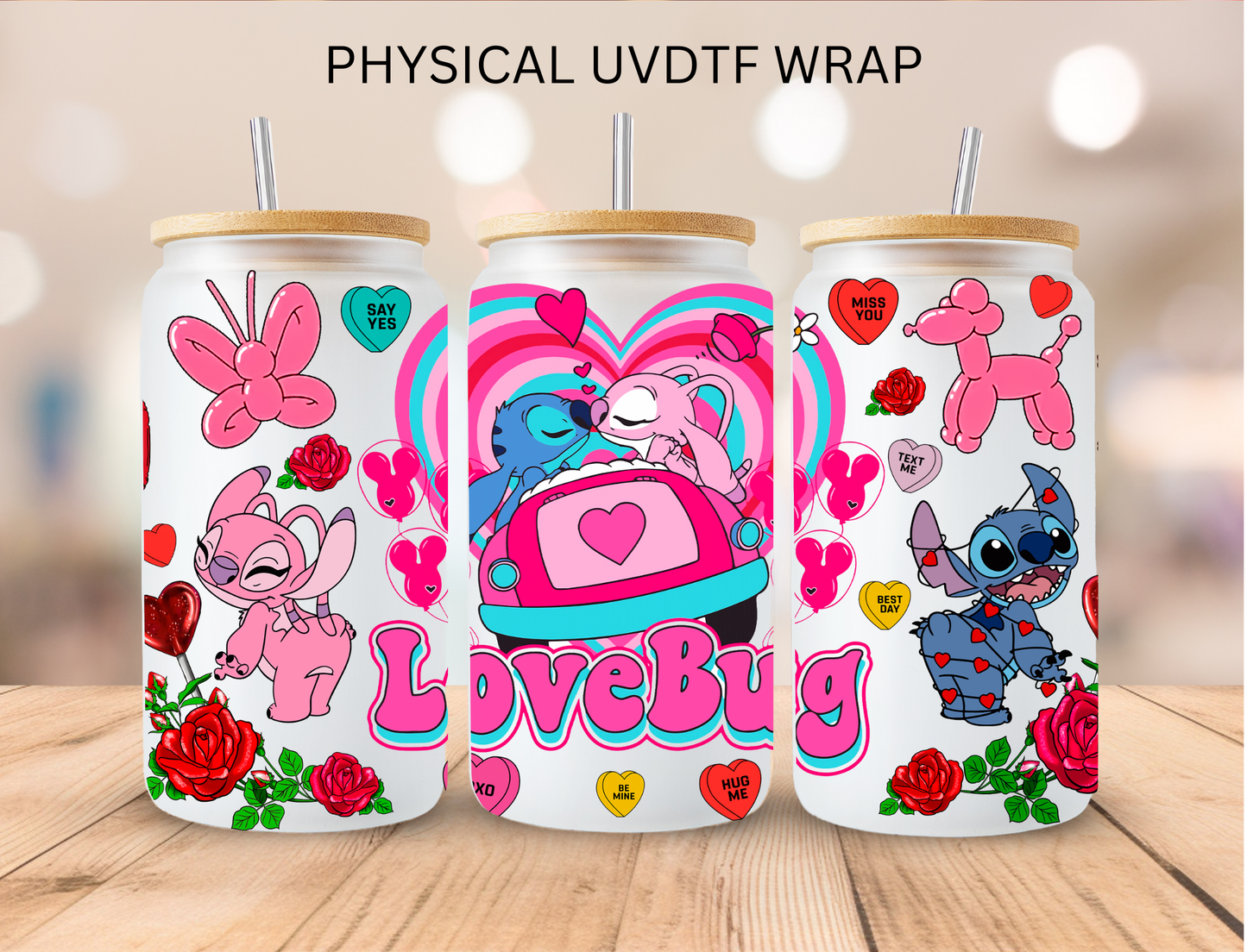 Valentines Blue Alien Couple Collection - 16 oz / 20 oz Libby UV DTF