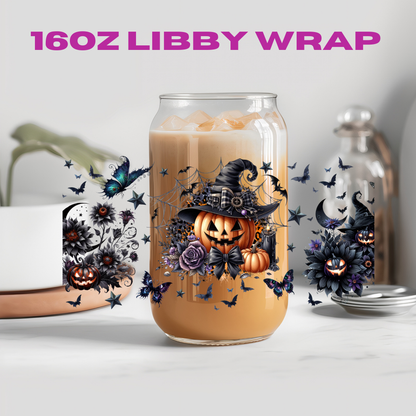 Halloween Spooky Witch Hat Collection - 16 oz / 20 oz Libby UV DTF Wrap