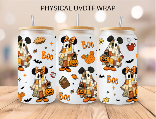 Halloween Mouse Ghost - 16 oz / 20 oz Libby UV DTF Wrap
