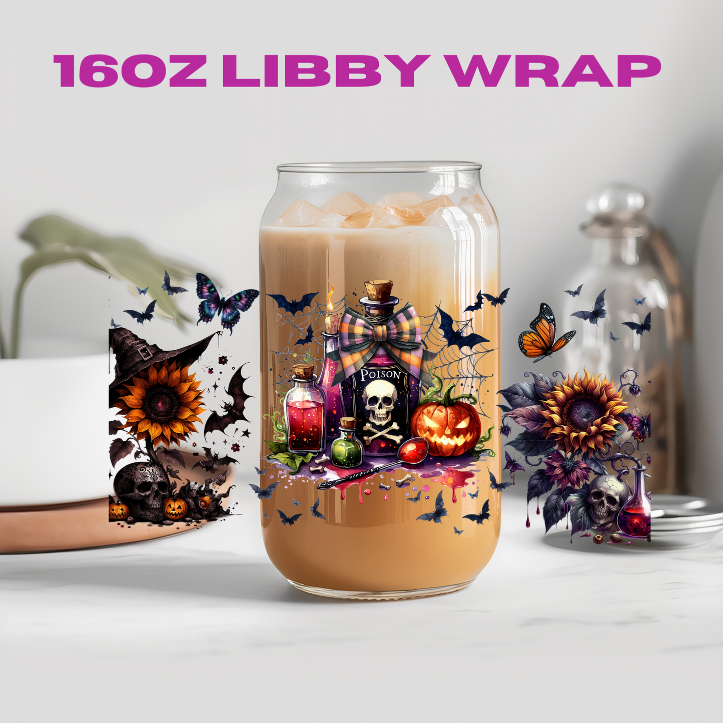 Halloween Spooky Witch Potion Collection - 16 oz / 20 oz Libby UV DTF Wrap