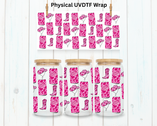 Dr P Cowgirl Canned Soda - 16 oz / 20 oz Libby UV DTF