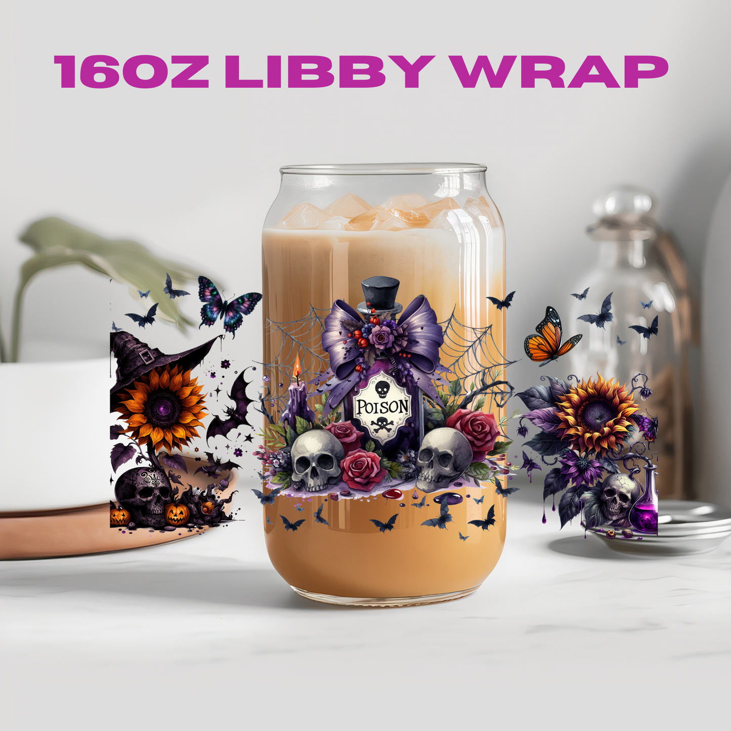 Halloween Spooky Witch Potion Collection - 16 oz / 20 oz Libby UV DTF Wrap