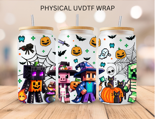 Halloween Mining Guys - 16 oz / 20 oz Libby UV DTF Wrap