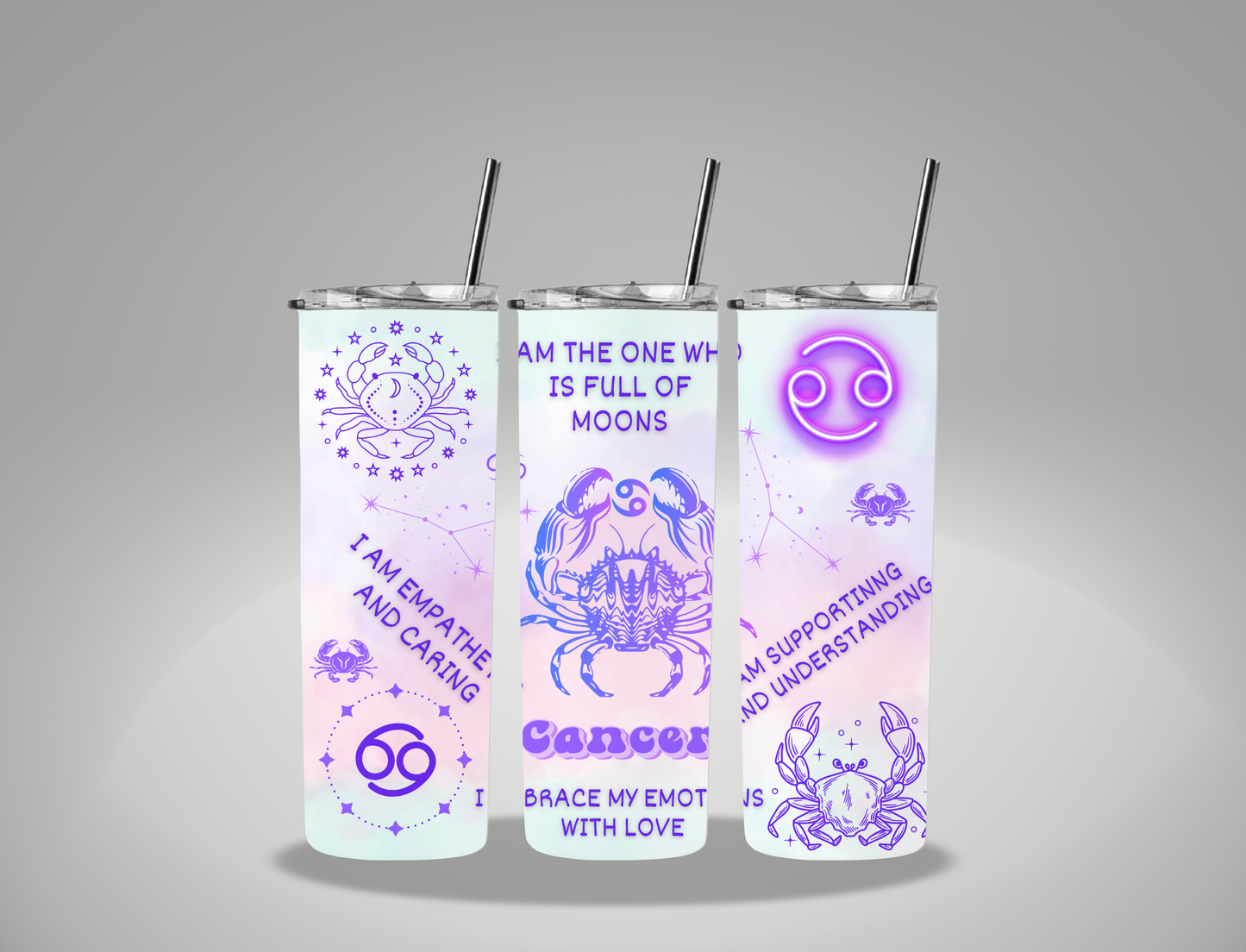 Cancer - 20oz Skinny Tumbler / 25 Oz Glass Tumbler Wrap EXCLUSIVE