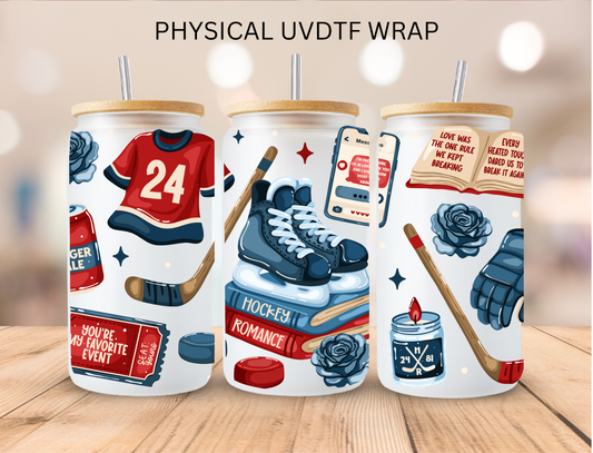 Hockey Book Lover - 16 oz / 20 oz Libby UV DTF