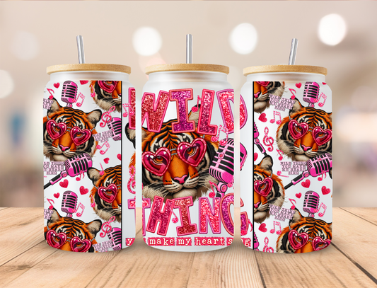 Valentines Tiger Wild Thing - Libby UV DTF Wrap EXCLUSIVE DESIGNED
