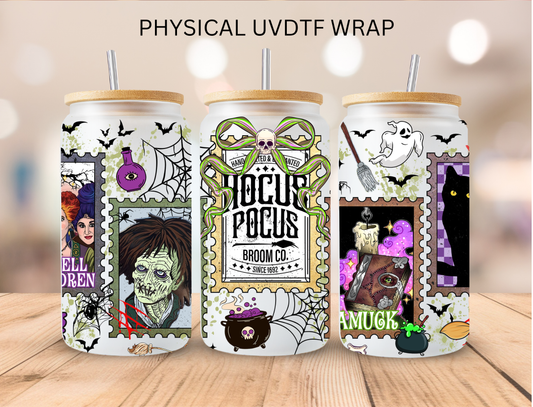 Halloween Hocus Broom Co. - 16 oz / 20 oz Libby UV DTF Wrap