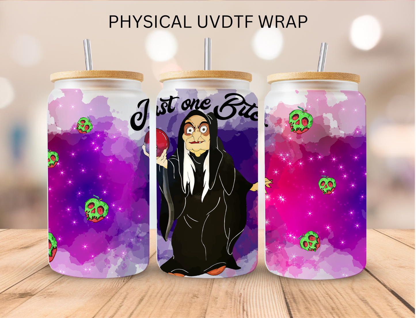 Watercolor Old Hag Villain - 16 oz / 20 oz Libby UV DTF