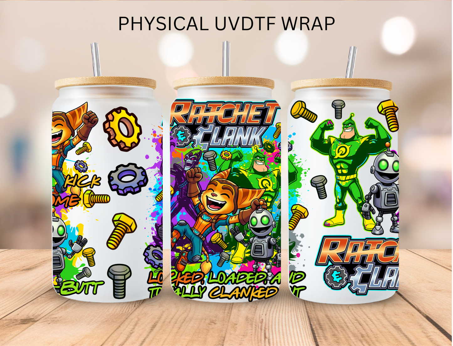 Ratchet Clank - 16 oz / 20 oz Libby UV DTF Wrap