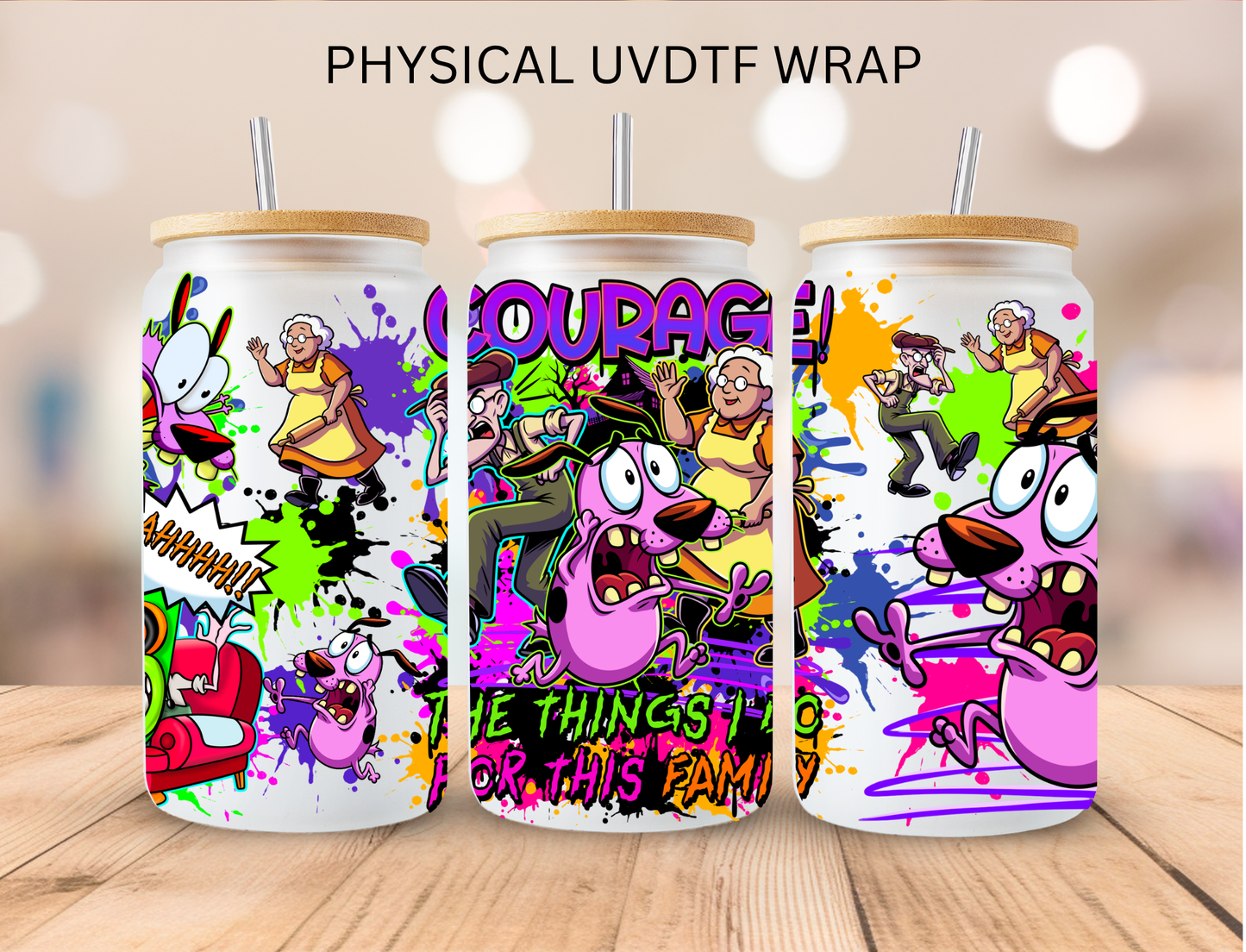 Courage - 16 oz / 20 oz Libby UV DTF Wrap