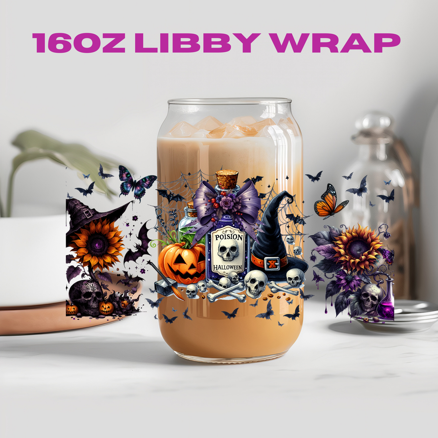 Halloween Spooky Witch Potion Collection - 16 oz / 20 oz Libby UV DTF Wrap