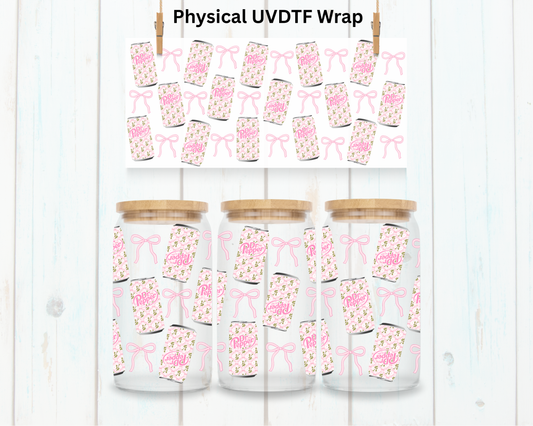 Floral Coquette Dr P Soda - 16 oz / 20 oz Libby UV DTF