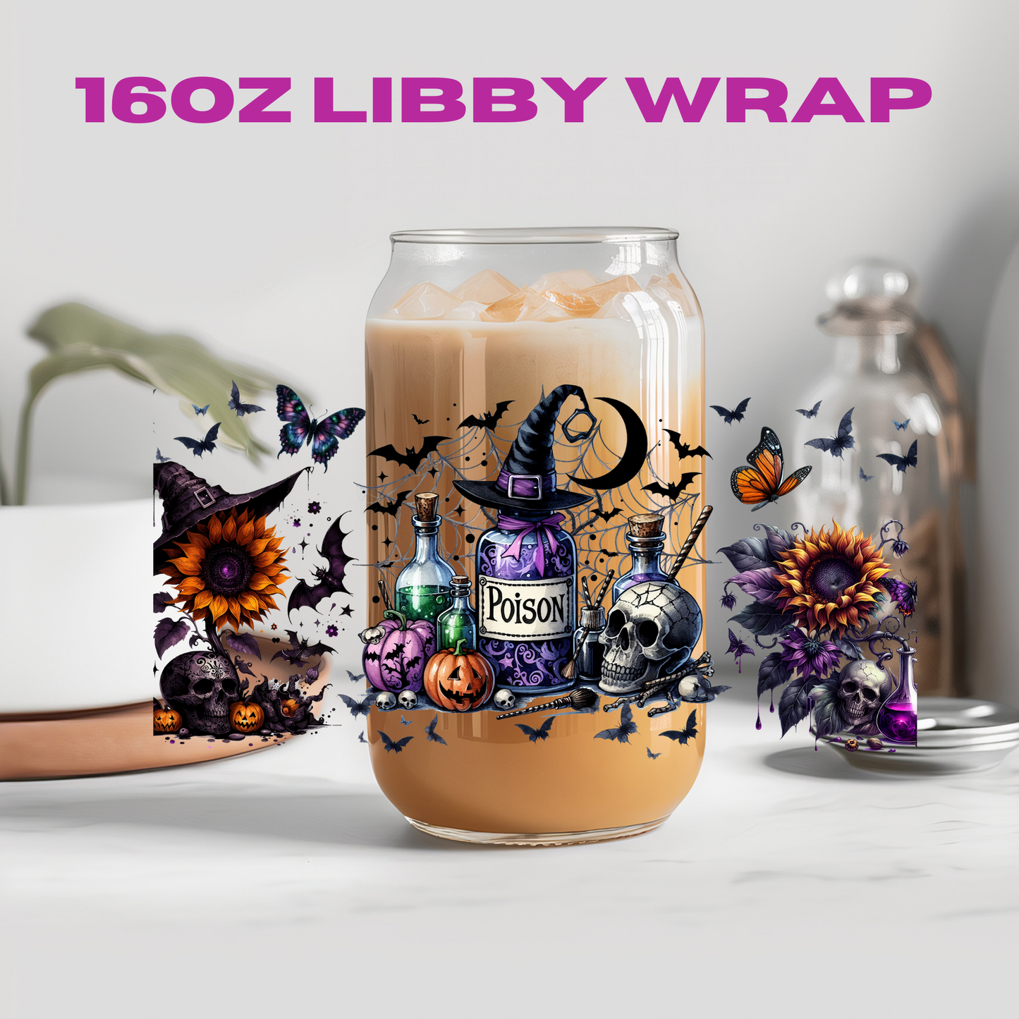 Halloween Spooky Witch Potion Collection - 16 oz / 20 oz Libby UV DTF Wrap