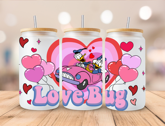 Valentines Love Bug Ducks - 16 oz / 20 oz Libby UV DTF Wrap