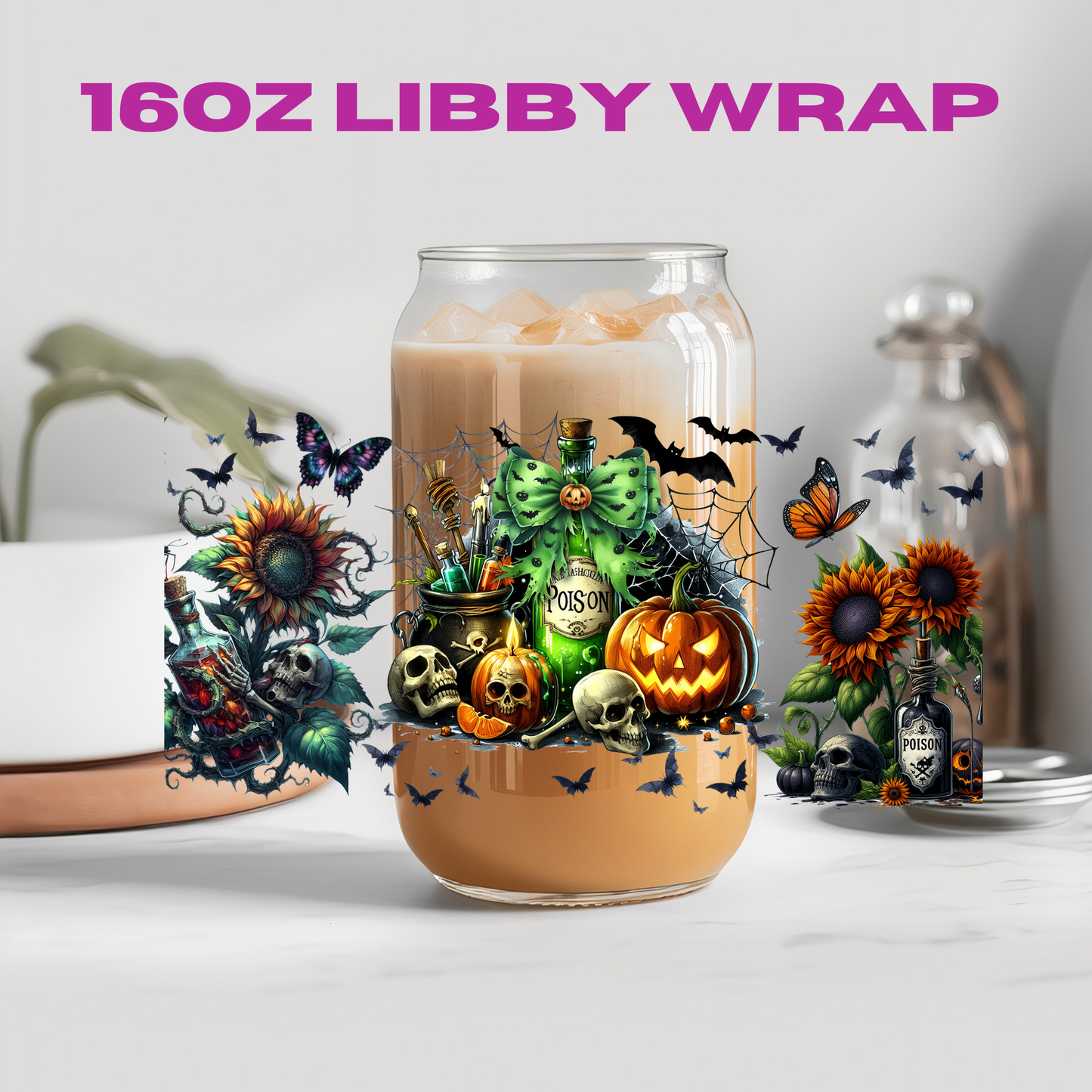 Halloween Spooky Witch Potion Collection - 16 oz / 20 oz Libby UV DTF Wrap