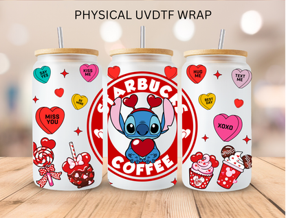 Mouse Crew Red Valentines Bundle Stitch - 16 oz / 20 oz Libby UV DTF