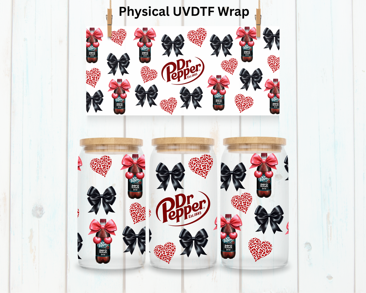 Coquette Bos and Dr P Soda - 16 oz / 20 oz Libby UV DTF