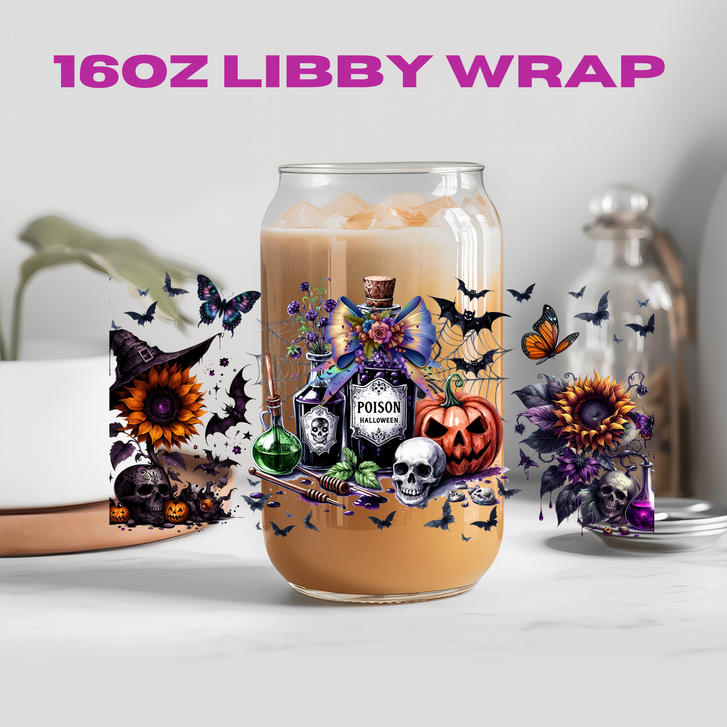 Halloween Spooky Witch Potion Collection - 16 oz / 20 oz Libby UV DTF Wrap