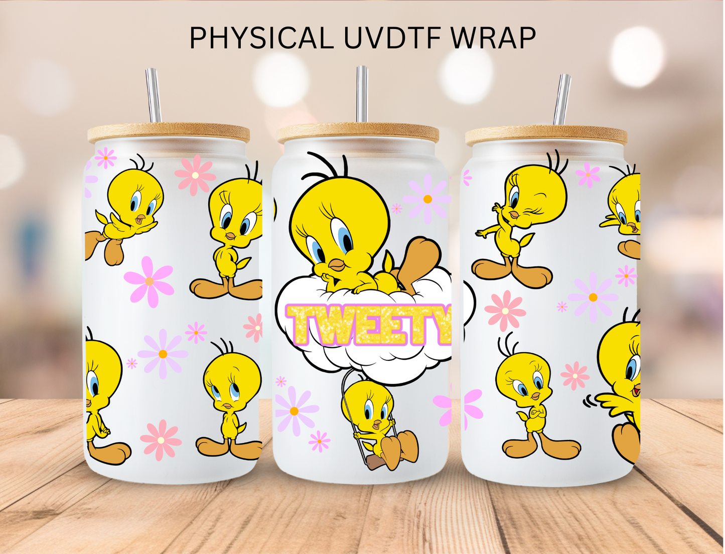 Tweet Bird - 16 oz / 20 oz Libby UV DTF