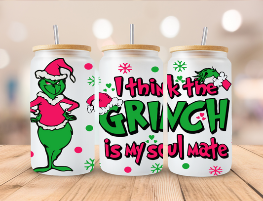 Christmas Soul Mate - 16oz Libby UV DTF Wrap