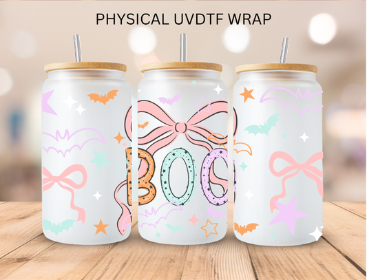 Halloween Boho Boo - 16 oz / 20 oz Libby UV DTF Wrap