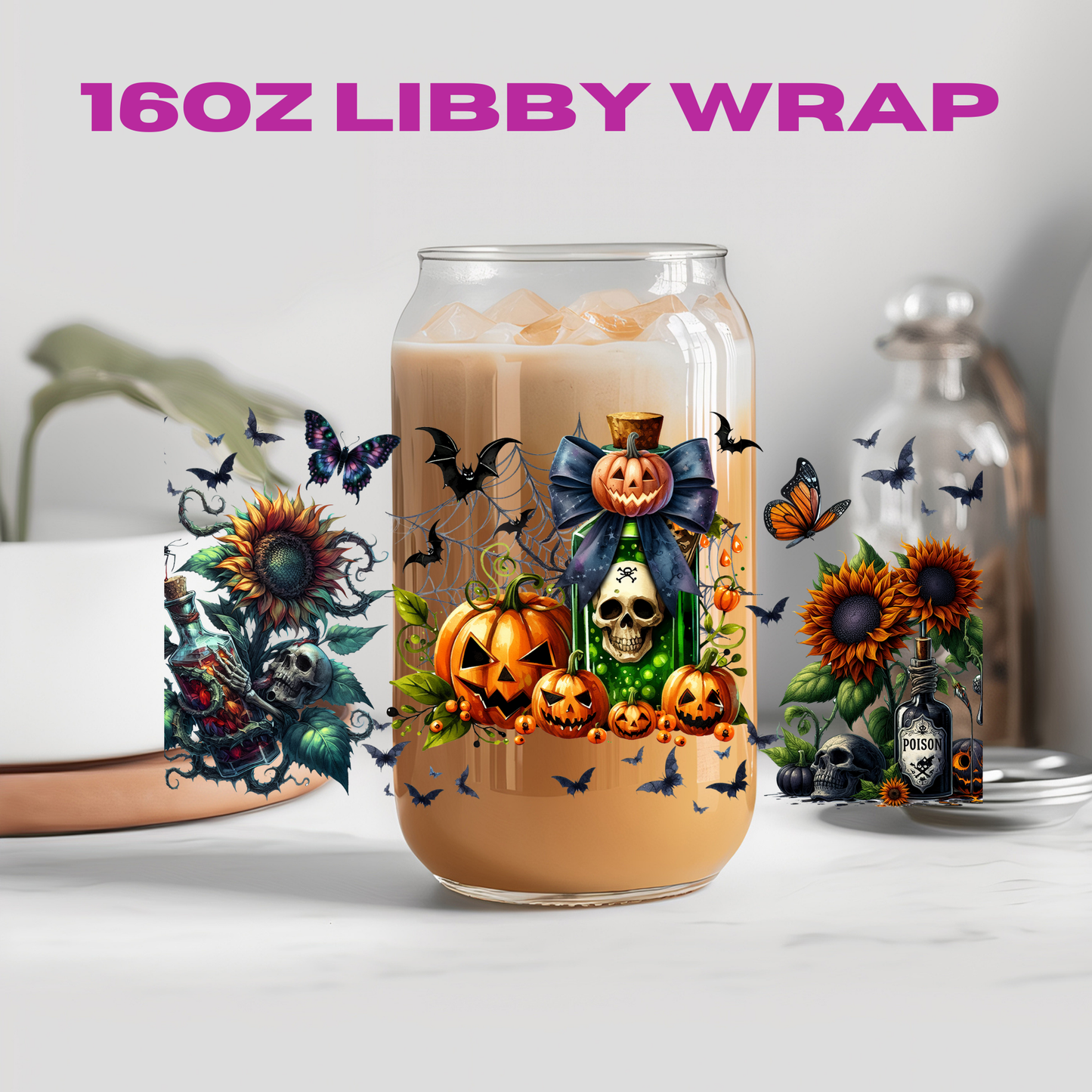 Halloween Spooky Witch Potion Collection - 16 oz / 20 oz Libby UV DTF Wrap