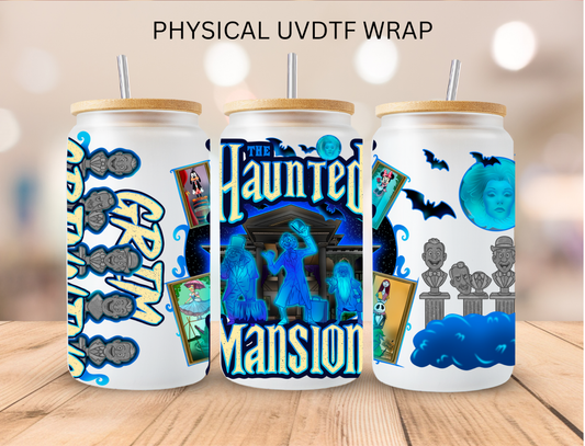 Haunted House - 16 oz / 20 oz Libby UV DTF Wrap