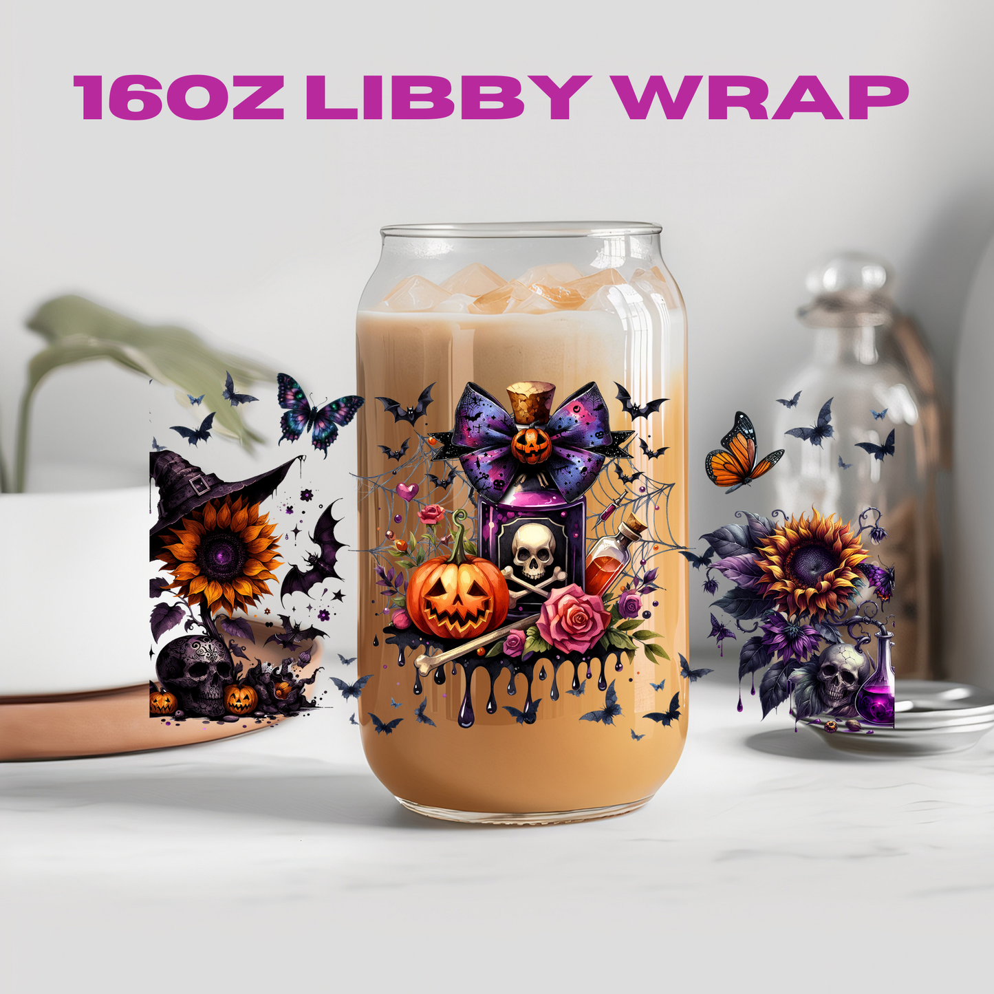 Halloween Spooky Witch Potion Collection - 16 oz / 20 oz Libby UV DTF Wrap