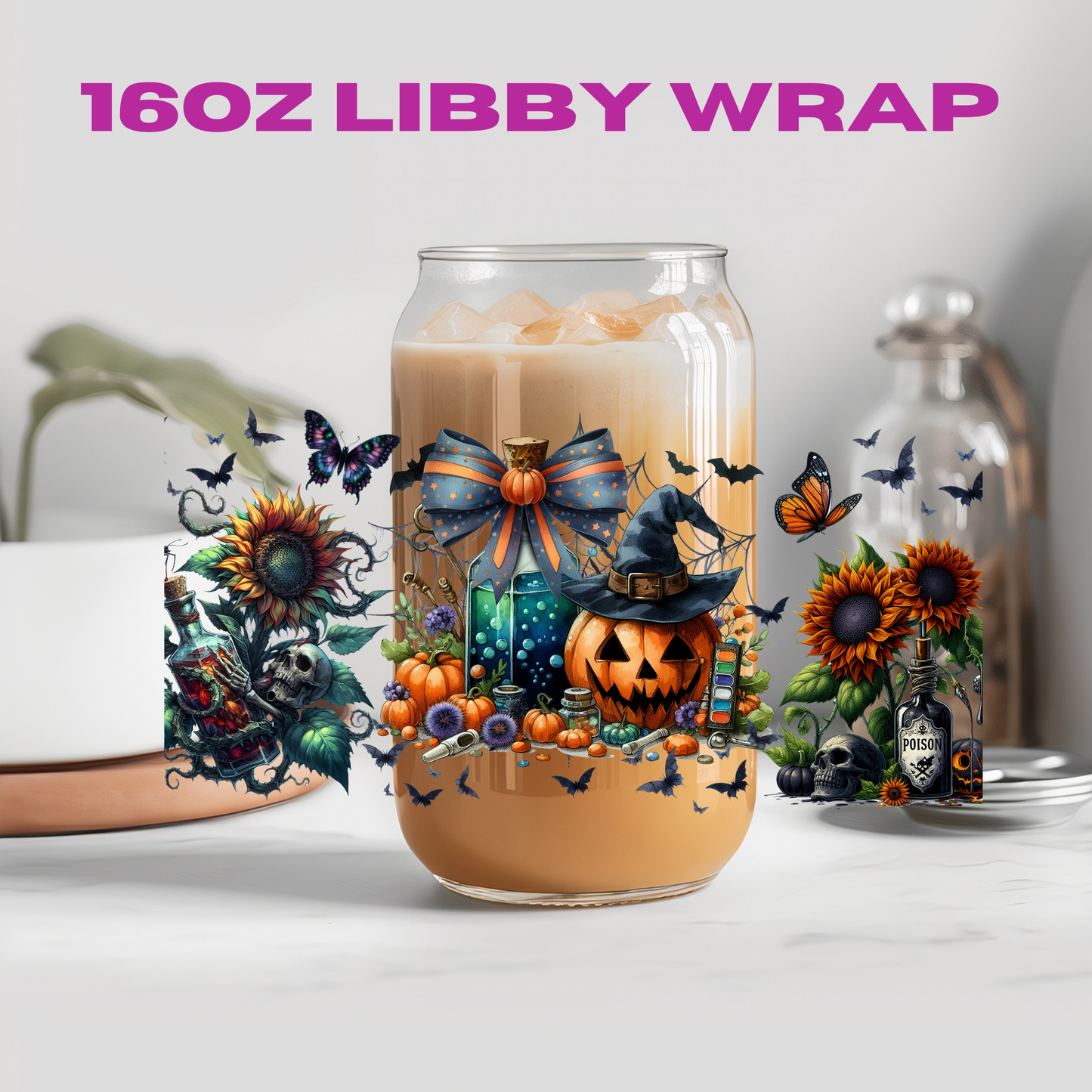 Halloween Spooky Witch Potion Collection - 16 oz / 20 oz Libby UV DTF Wrap