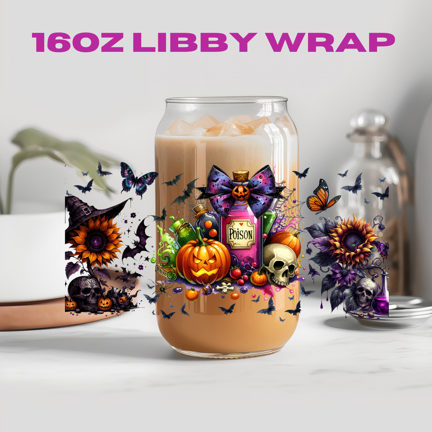 Halloween Spooky Witch Potion Collection - 16 oz / 20 oz Libby UV DTF Wrap